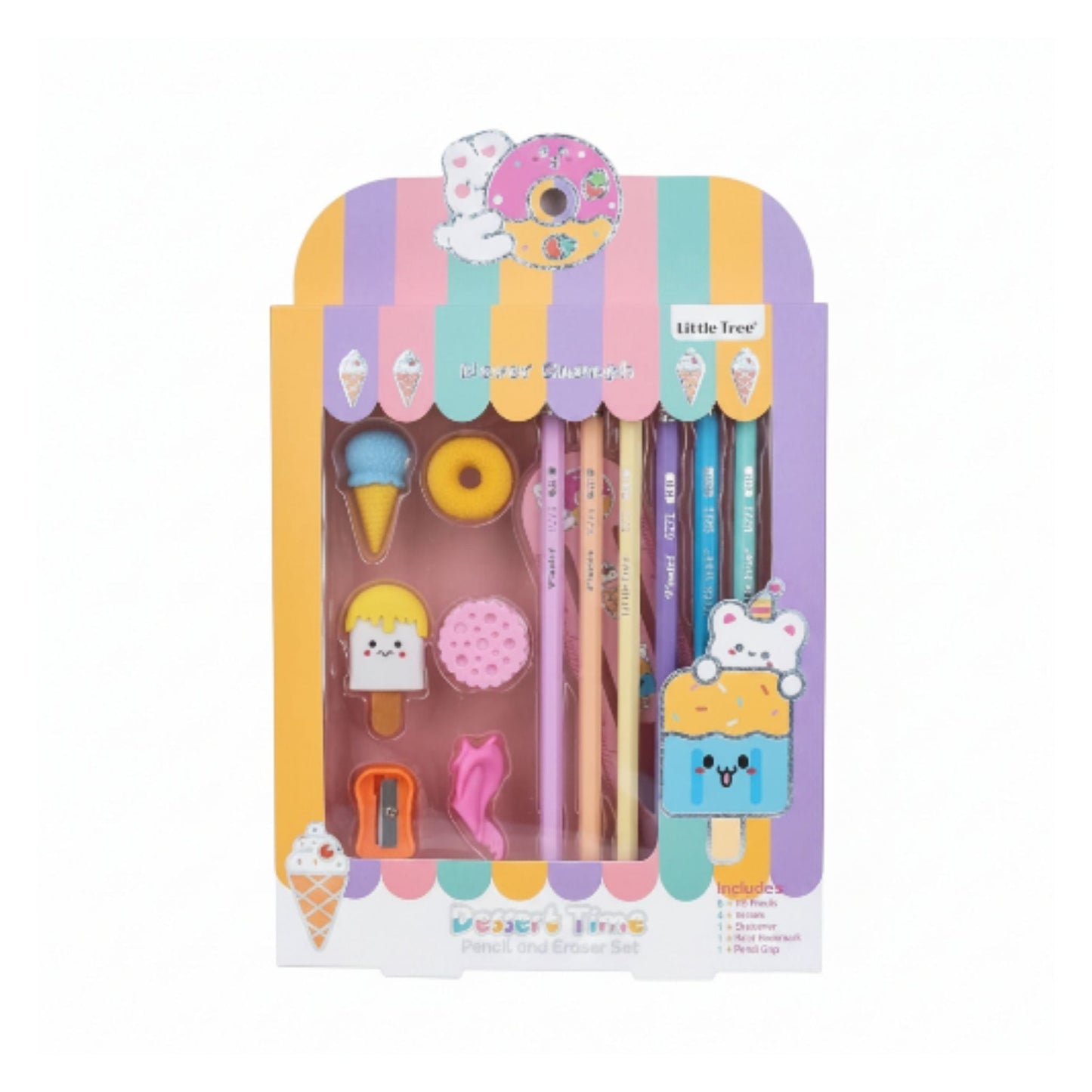 13pc pencil and eraser set 