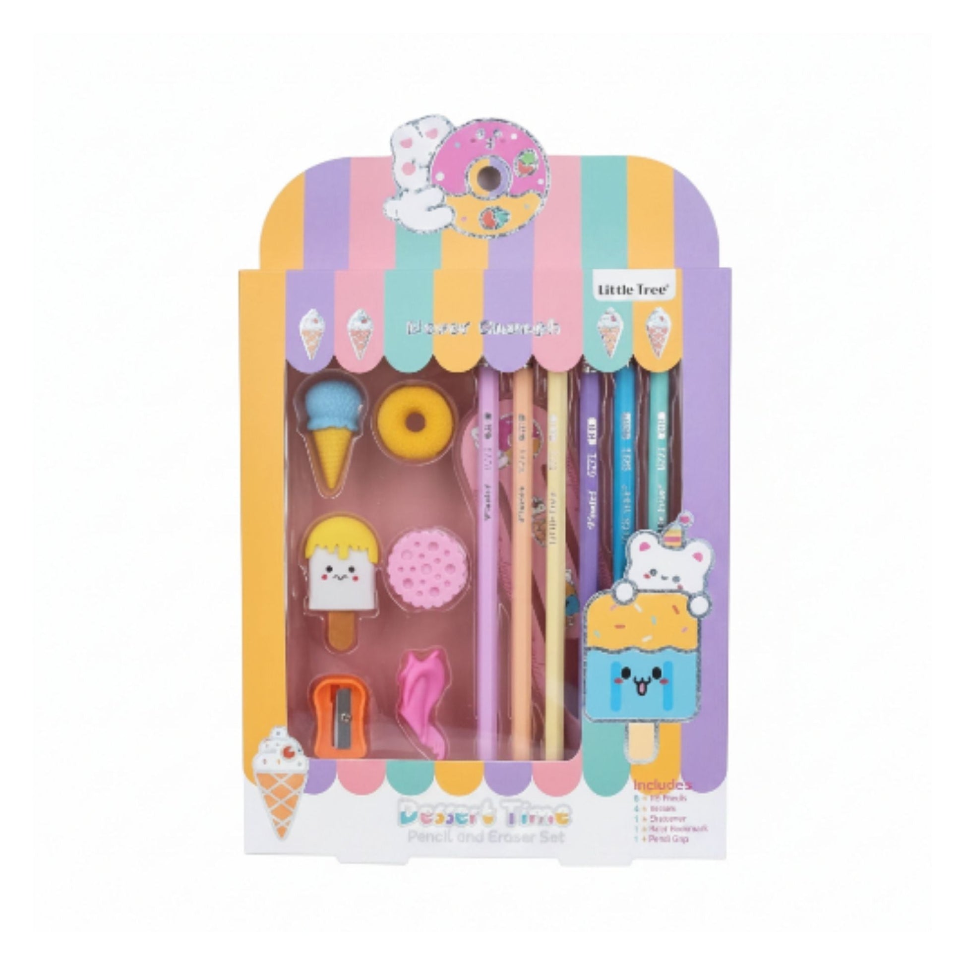 13pc pencil and eraser set 