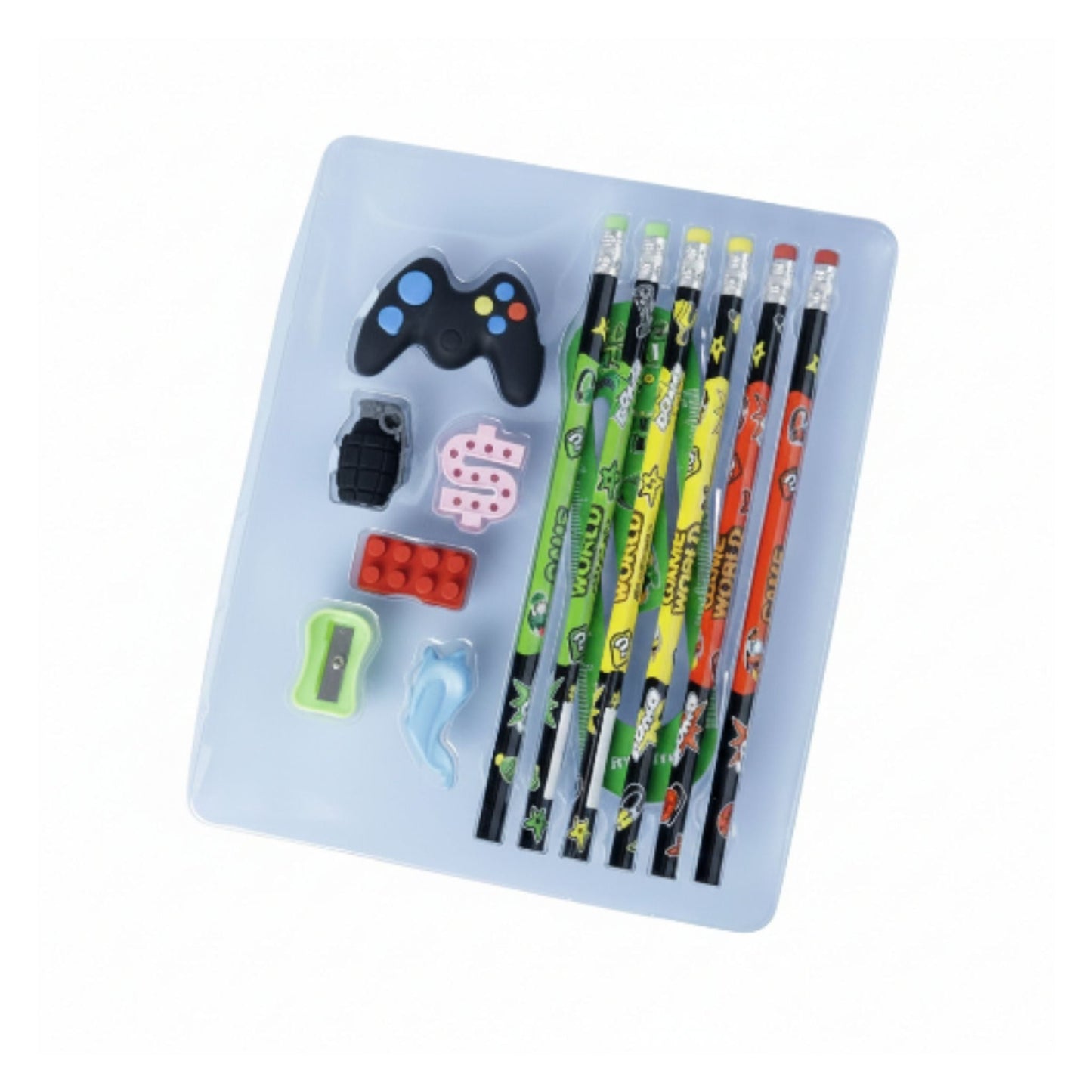 13pc pencil and eraser set 