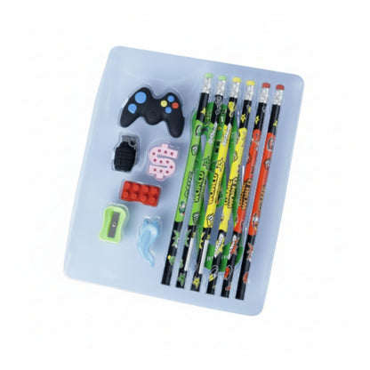 13pc pencil and eraser set 