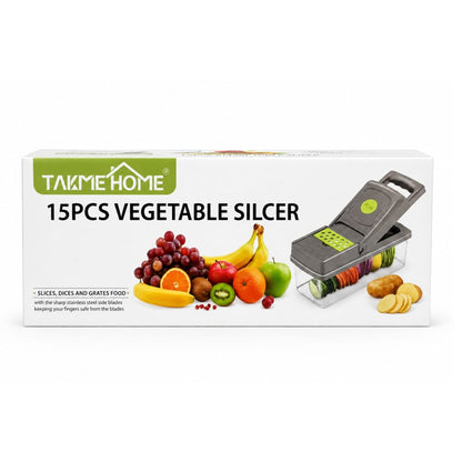 15-Piece Takmehome Vegetable Slicer & Food Cutter Kitchen Set