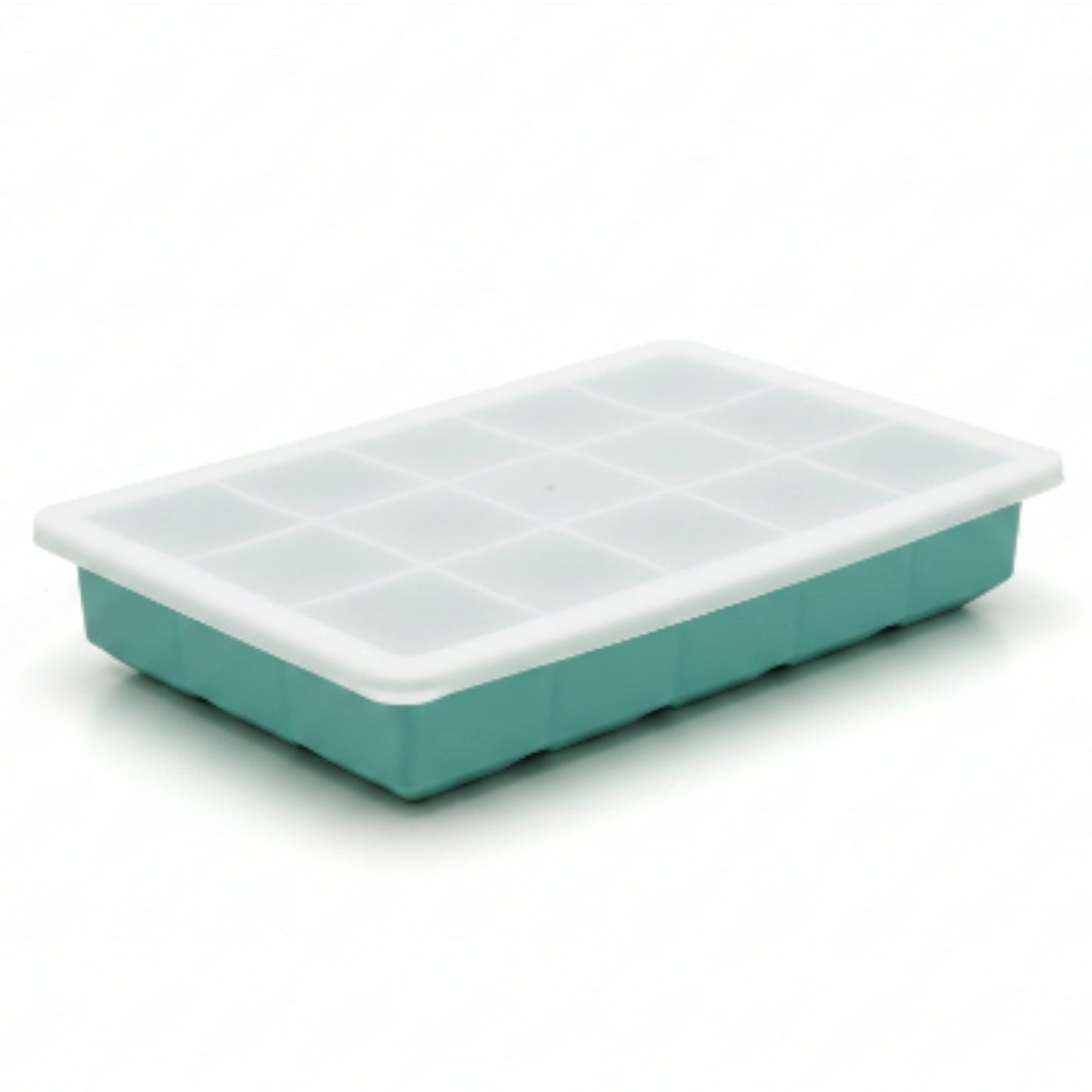 15 Slot Takmehome Silicone Ice Tray With Lid - Green