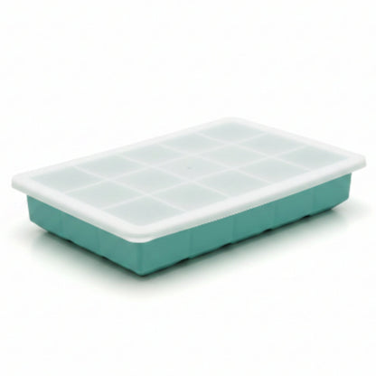 15 Slot Takmehome Silicone Ice Tray With Lid - Green