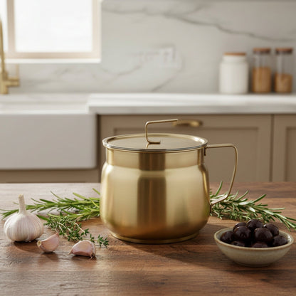 1500ml Gold Stainless Steel Oil Jug – Kitchen Oil Dispenser