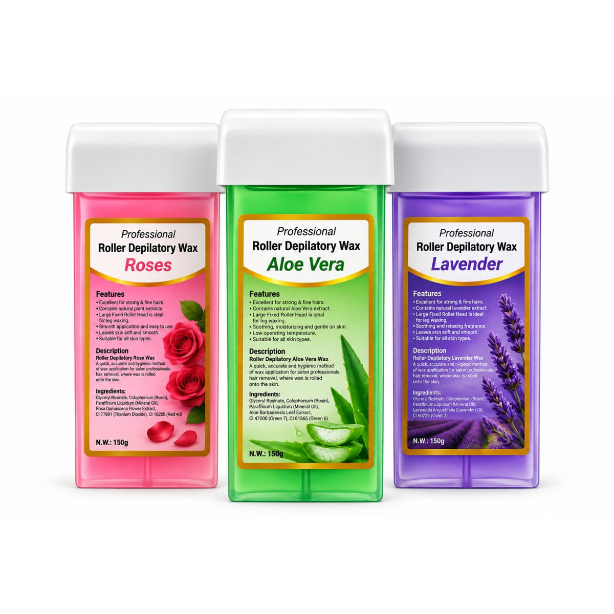 150g Wax Refill – Hair Removal Wax for Waxing Heaters On White Background