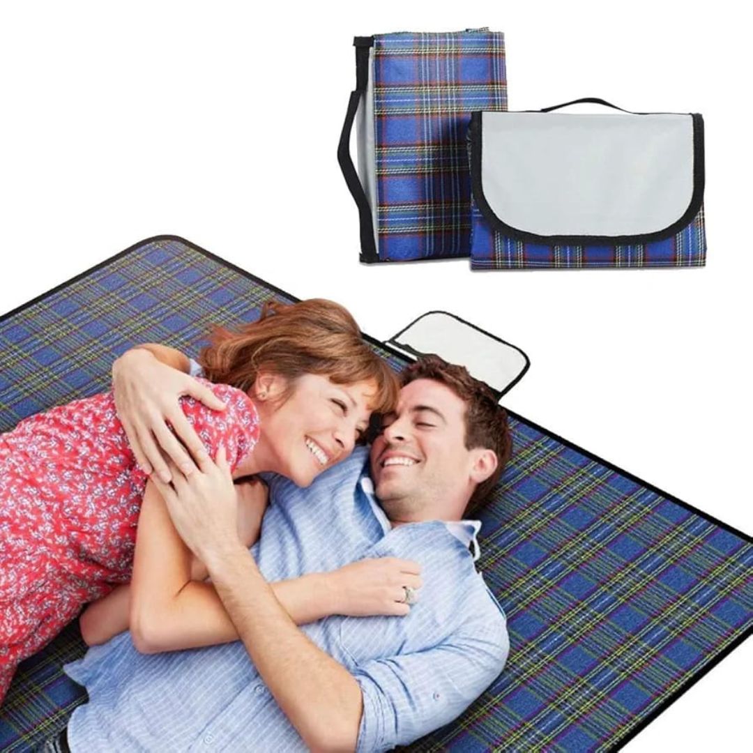 150x200cm Foldable Picnic Mat – Large Outdoor Picnic & Beach Mat – Easy Carry Design