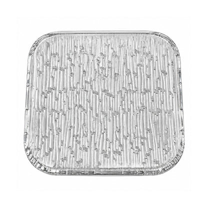 15cm 6 Piece Square Glass Side Plate Set – Textured Serving Plates for Snacks & Desserts
