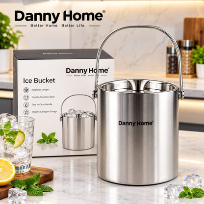 1.6L Danny Home Ghee Bucket – Double Wall Stainless Steel With Heavy-Duty Design