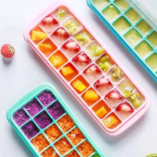 24 Slot Silicone Ice Tray with Lid