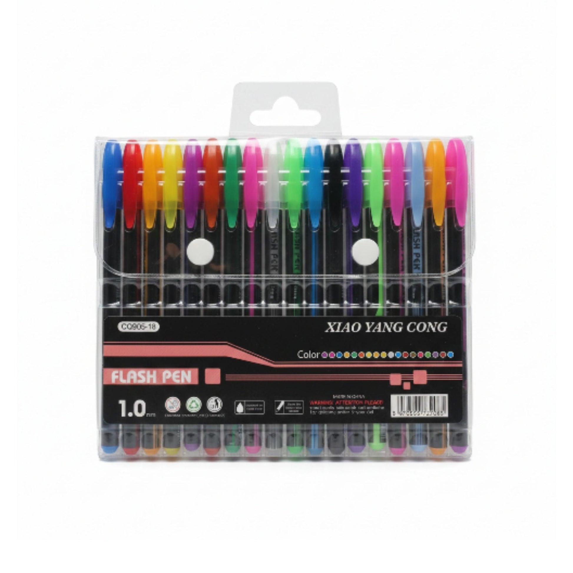 18pc Fluorescent Flash Pen 1.0mm