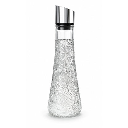 1L Hammered Glass Carafe – Clear Water Jug with Textured Hammered Finish