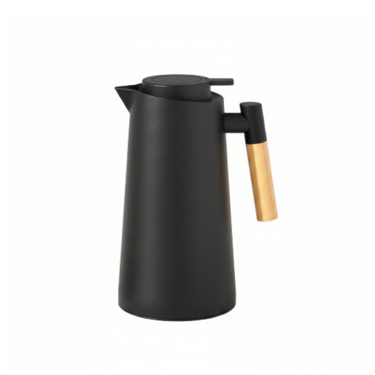 1L Modern Thermal Flask – Insulated Stainless Steel Water Bottle for Hot & Cold Drinks, Home, Office & Travel Black On White Background