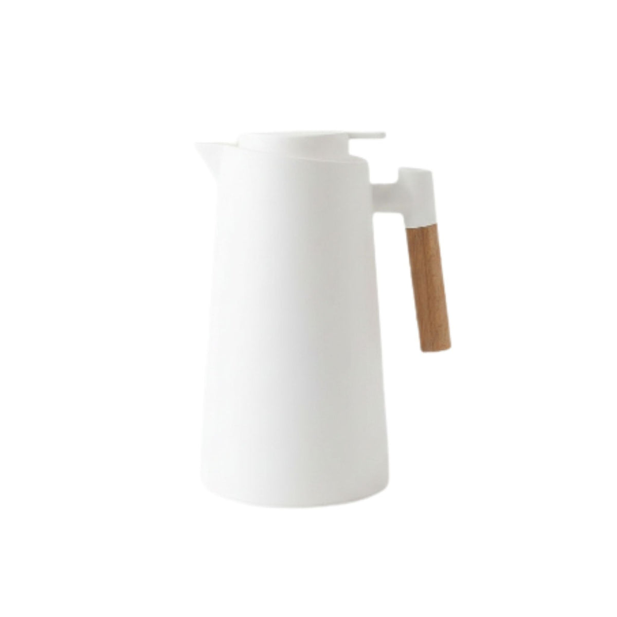 1L Modern Thermal Flask – Insulated Stainless Steel Water Bottle for Hot & Cold Drinks, Home, Office & Travel White On White Background