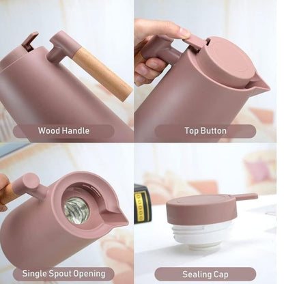 1L Modern Thermal Flask – Insulated Stainless Steel Water Bottle for Hot & Cold Drinks, Home, Office & Travel