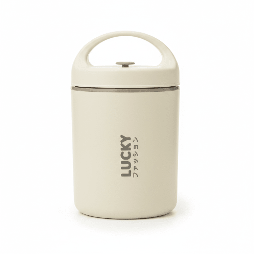 1pc Lunch Bag Set With Cutlery 1000ml - Cream