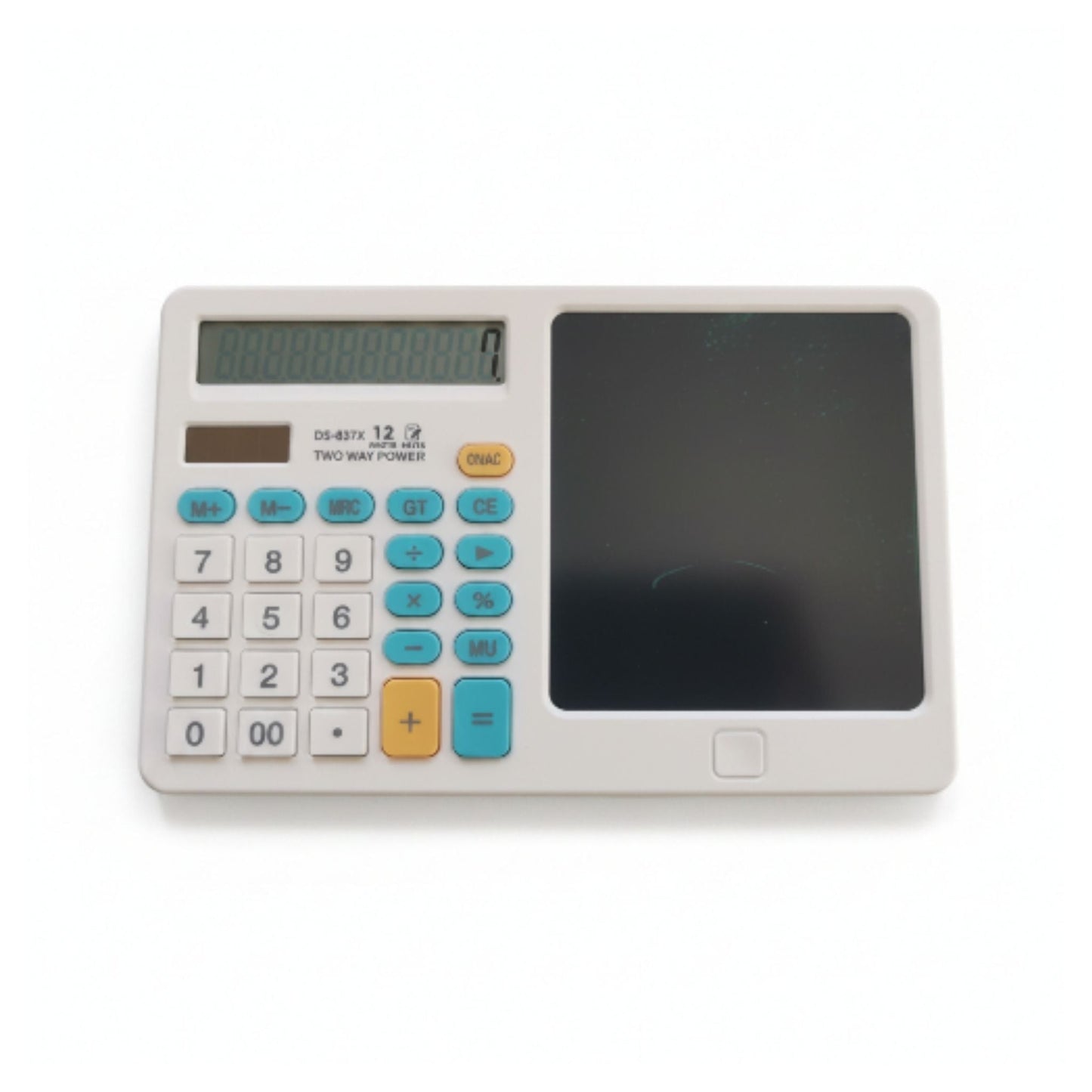 2 In 1 Calculator With Writing Pad White On White Background