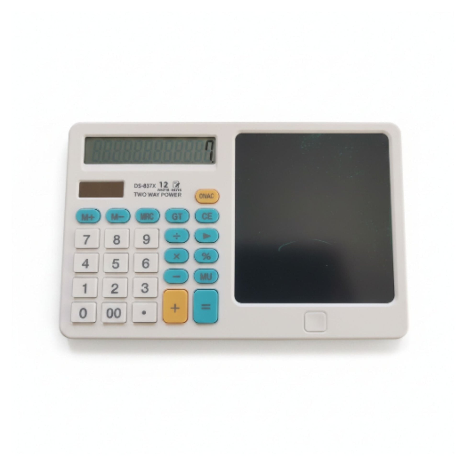 2 In 1 Calculator With Writing Pad White On White Background