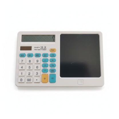 2 In 1 Calculator With Writing Pad White On White Background