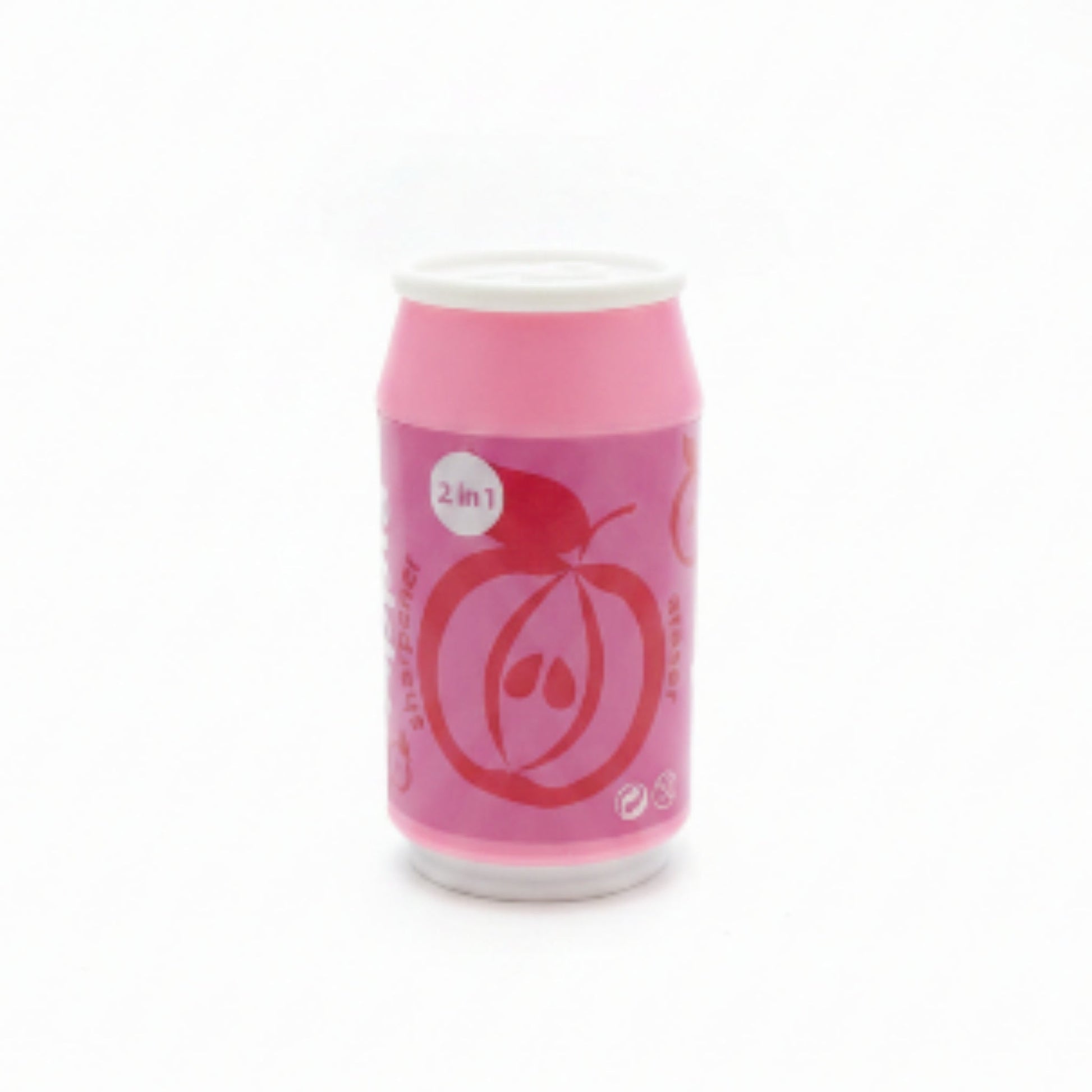 2-in-1 Can-Shaped Sharpener & Eraser - Apple