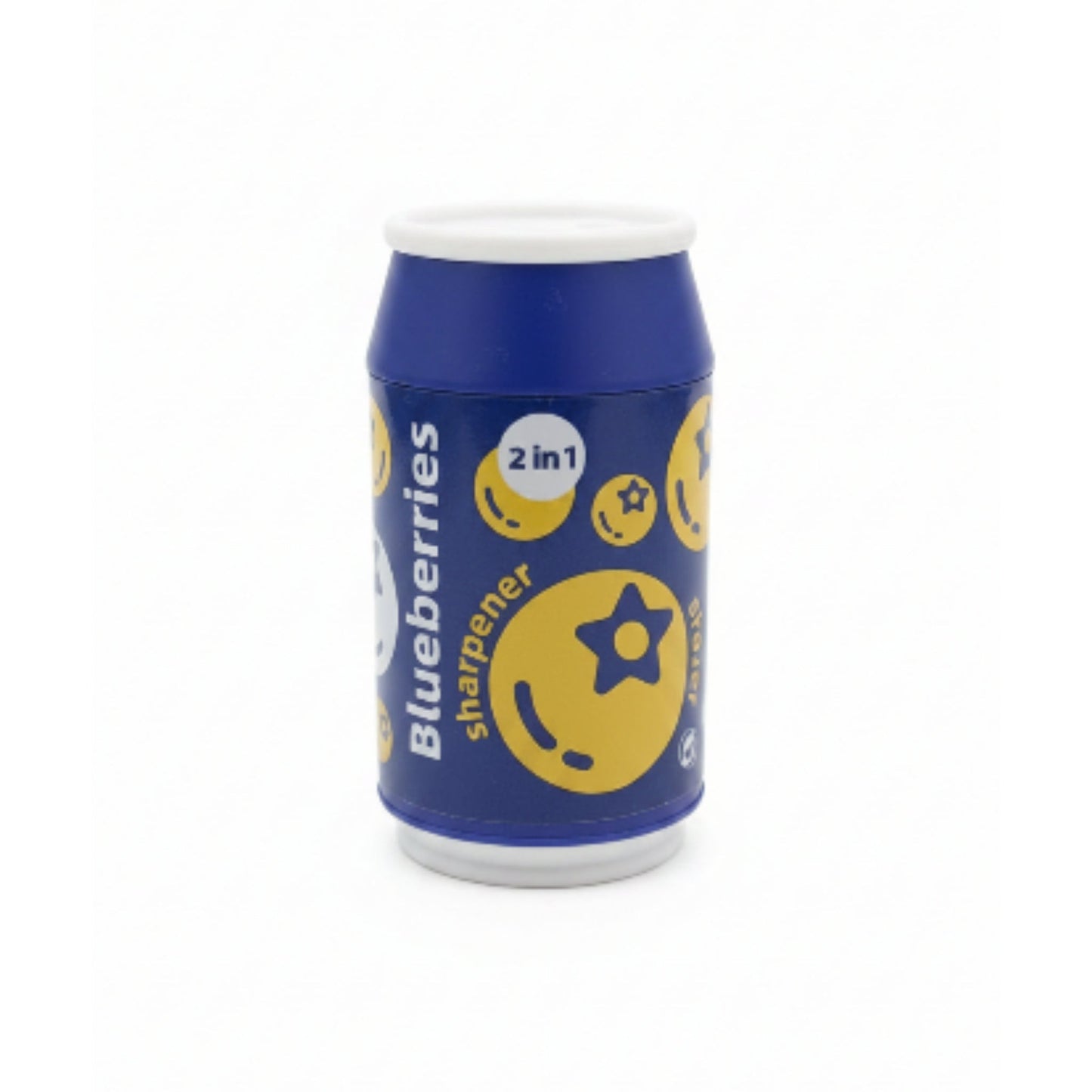 2-in-1 Can-Shaped Sharpener & Eraser - Blueberries