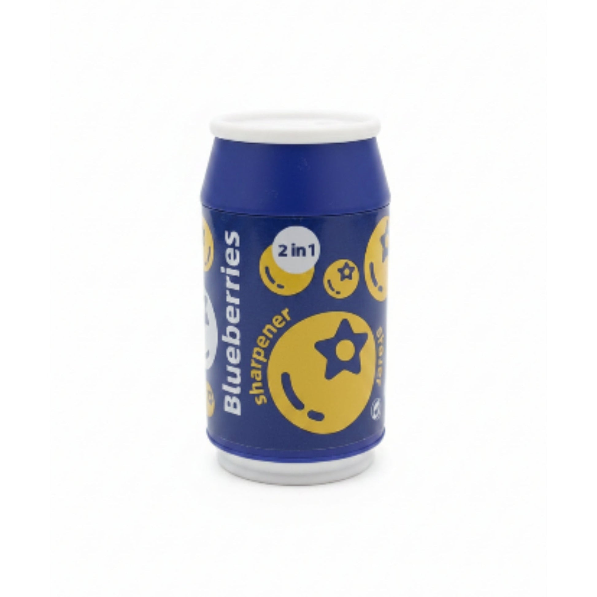 2-in-1 Can-Shaped Sharpener & Eraser - Blueberries
