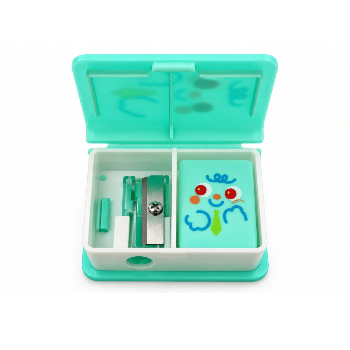 2 In 1 Notebook Sharpener & Eraser – Dual-Function Stationery Tool – Mini Notebook Design