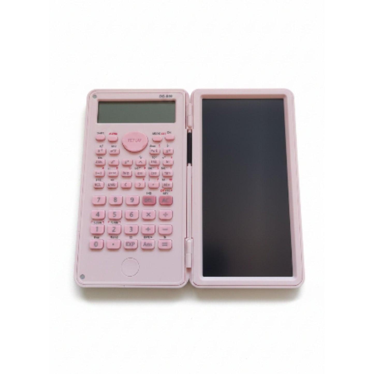 2 In 1 Scientific Calculator With Writing Pad Opened On White Background