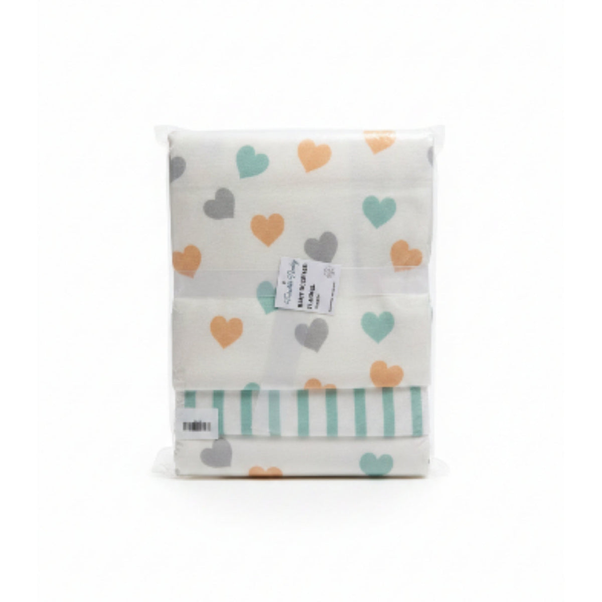 2-Piece Baby Receiver Blanket Set | Soft Newborn Receiving Blankets - Heart Print