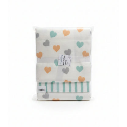 2-Piece Baby Receiver Blanket Set | Soft Newborn Receiving Blankets - Heart Print