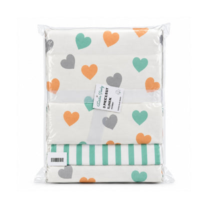 2 Piece Baby Receiving Blanket Set – Soft Newborn Wrap Blankets With Butterfly Design – Heart Print