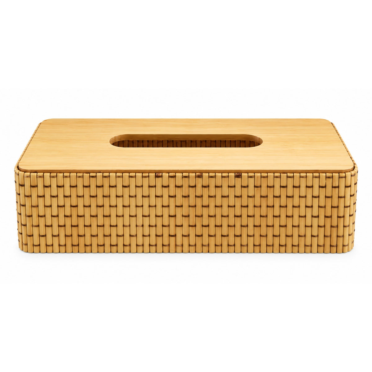 2 Piece Natural Bamboo Tabletop Organizer – Multi-Purpose Storage With Compact Design – Natural Bamboo Finish