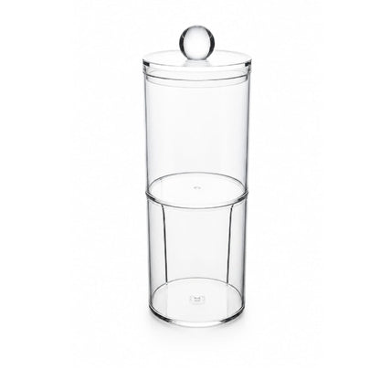 2 Piece Transparent Cotton Swab & Makeup Pad Storage Box – Dustproof & Waterproof