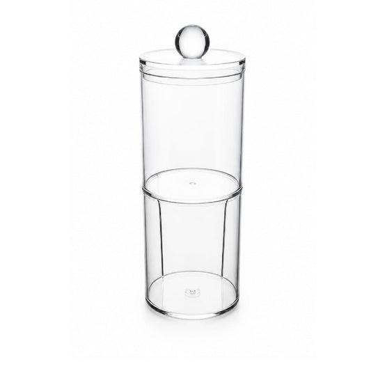2 Piece Transparent Cotton Swab & Makeup Pad Storage Box – Dustproof & Waterproof