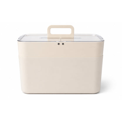 2 Tier Medicine Storage Box – Multi-Level Organizer with Compartments & Carry Handle - Large Capacity
