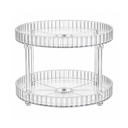 2 Tier Plastic Storage Stand – Multi-Purpose Organizer For Kitchen, Bathroom & Home