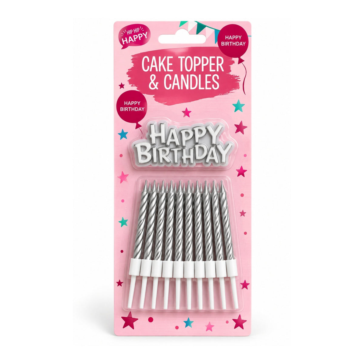 20 Piece Candle & Cake Topper Set – Birthday Cake Decorating Accessories