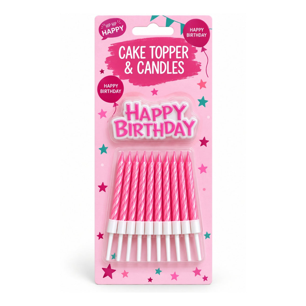 20 Piece Candle & Cake Topper Set – Birthday Cake Decorating Accessories