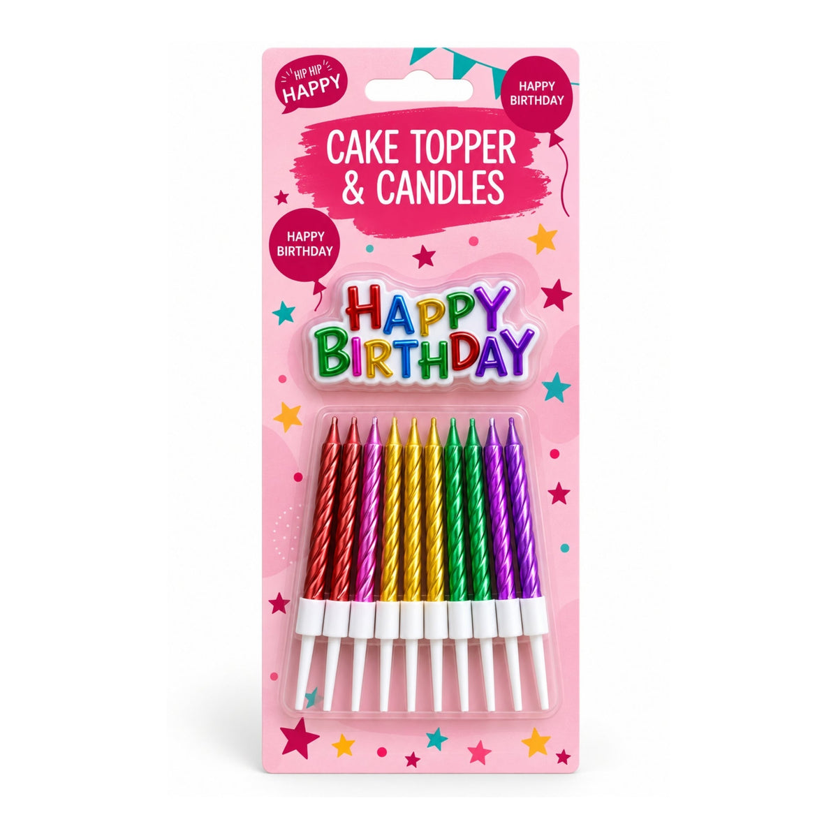 20 Piece Candle & Cake Topper Set – Birthday Cake Decorating Accessories