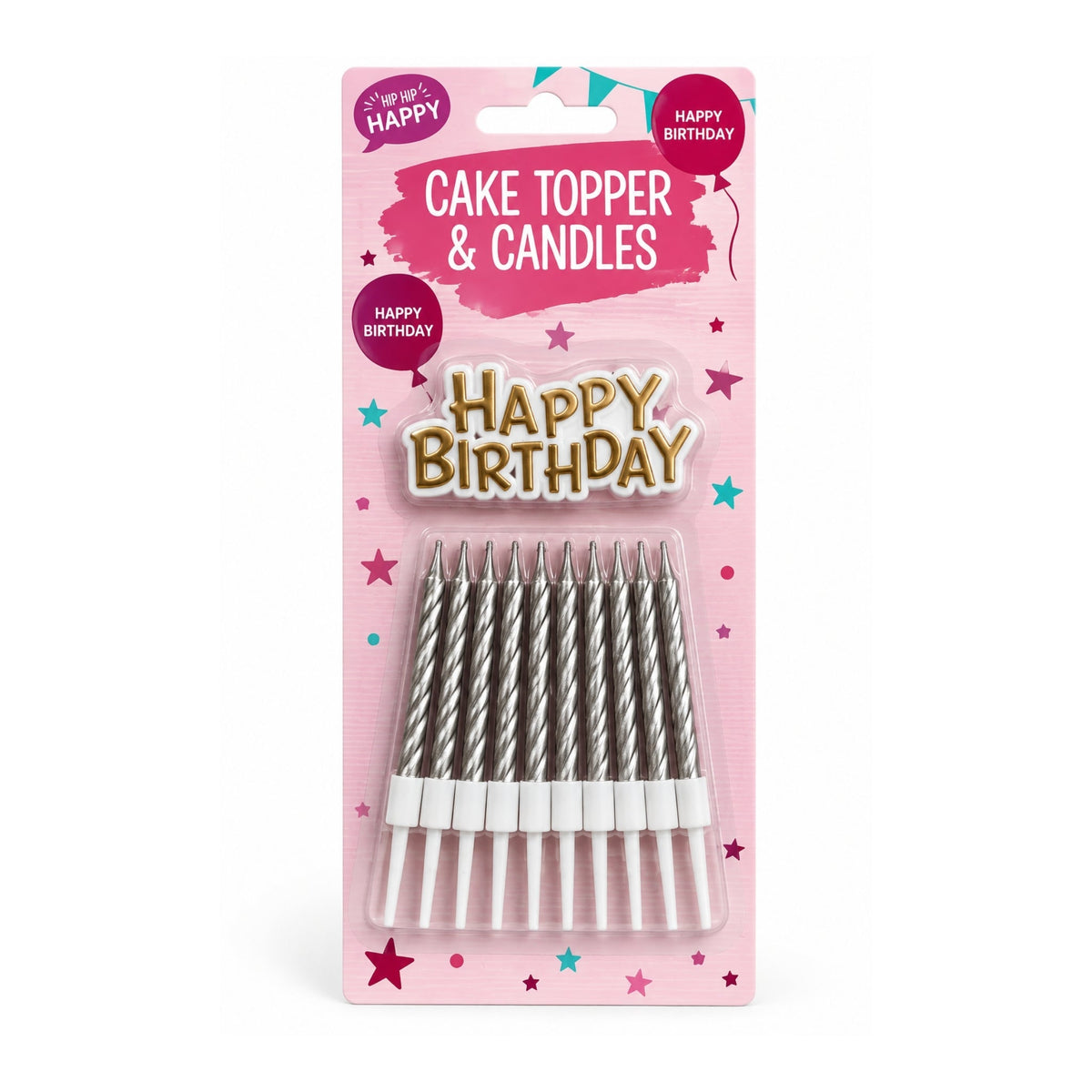 20 Piece Candle & Cake Topper Set – Birthday Cake Decorating Accessories