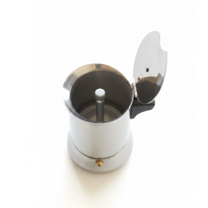 200ml Stainless Steel Italian Espresso Maker On White Background