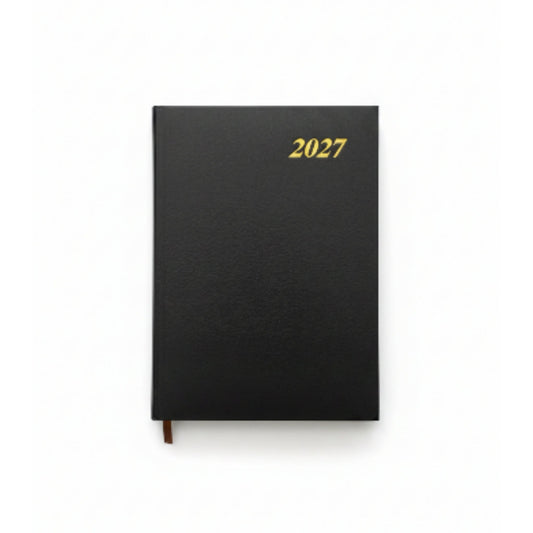 2027 A5 Daily Diary Planner - Classic Black