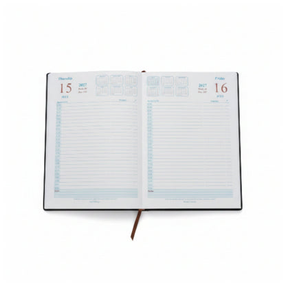 2027 A5 Daily Diary Planner - Classic Black