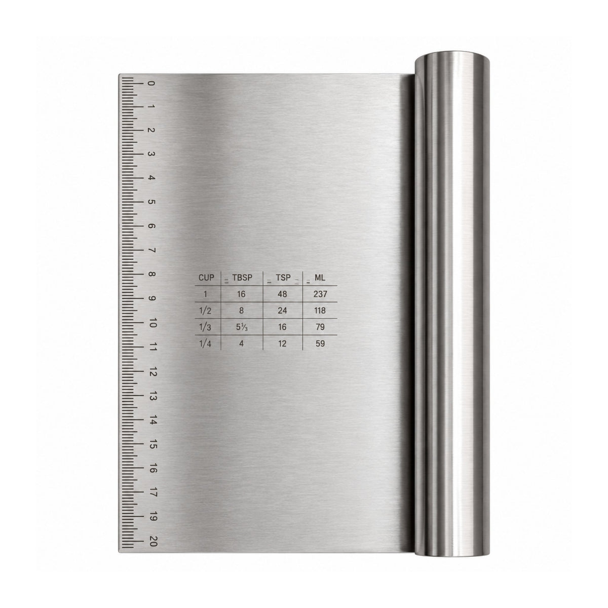 20cm Stainless Steel Dough Scraper – Baking & Pastry Cutter with Easy Grip Handle