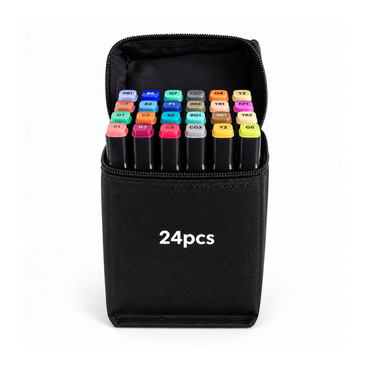 24 Piece Double-Sided Art Markers with Carry Bag