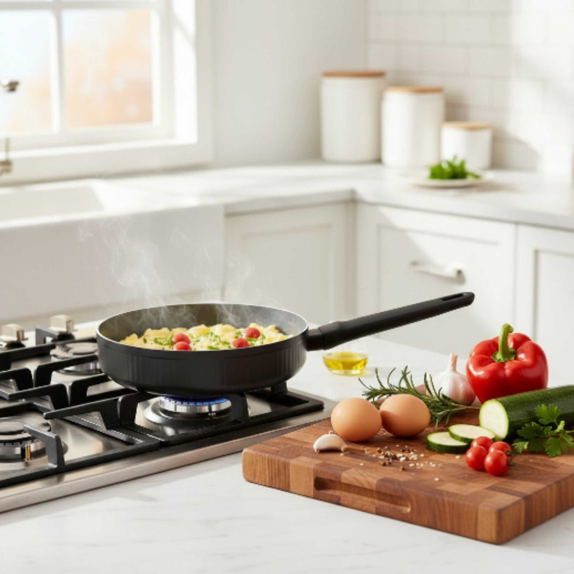 24cm Danny Home Aluminum Non-Stick Frying Pan Induction Compatible