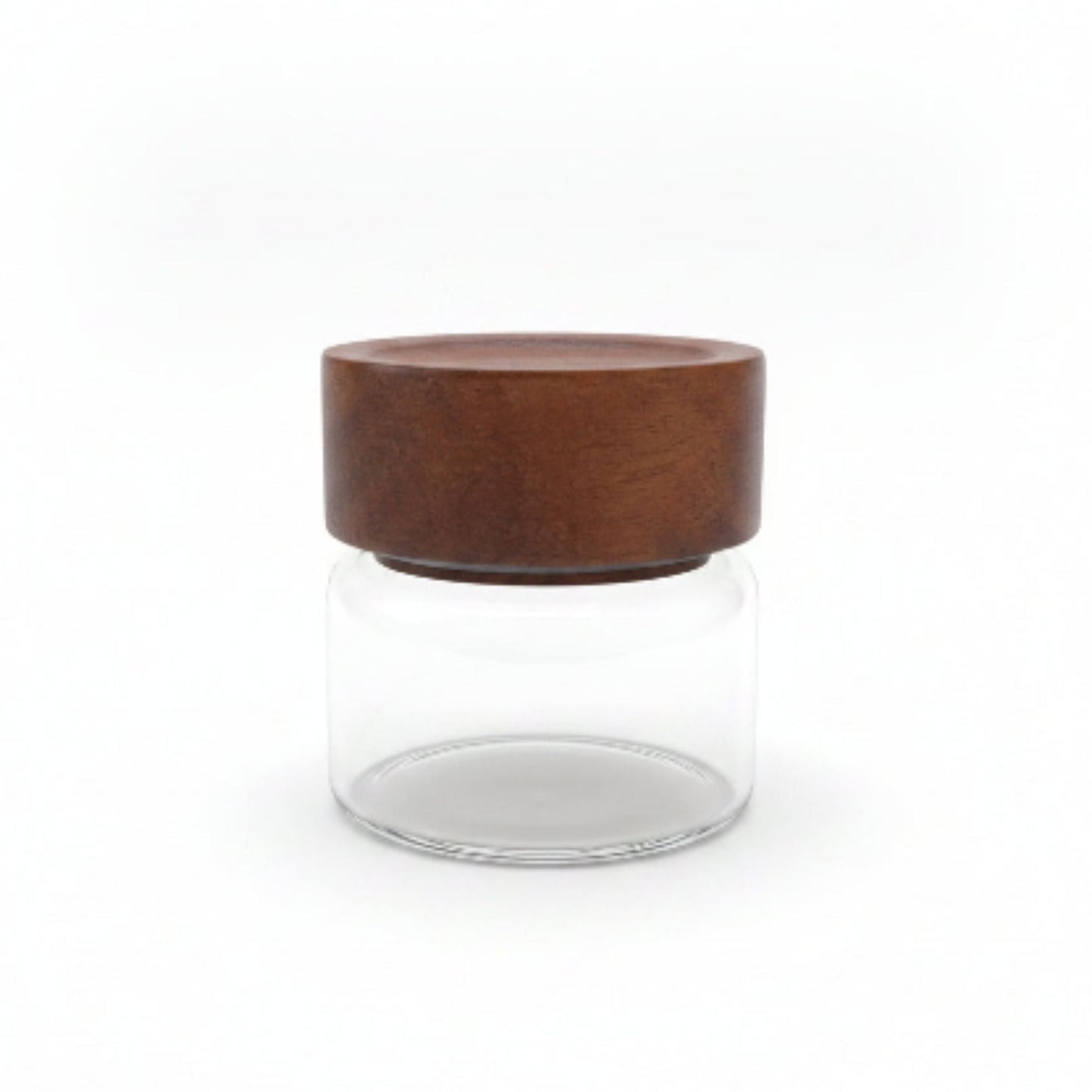 260ml Glass Storage Jar Set with Acacia Wood Lids – 2 Pack Pantry Containers