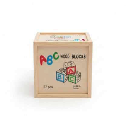 27pc Wooden Alphabet Blocks