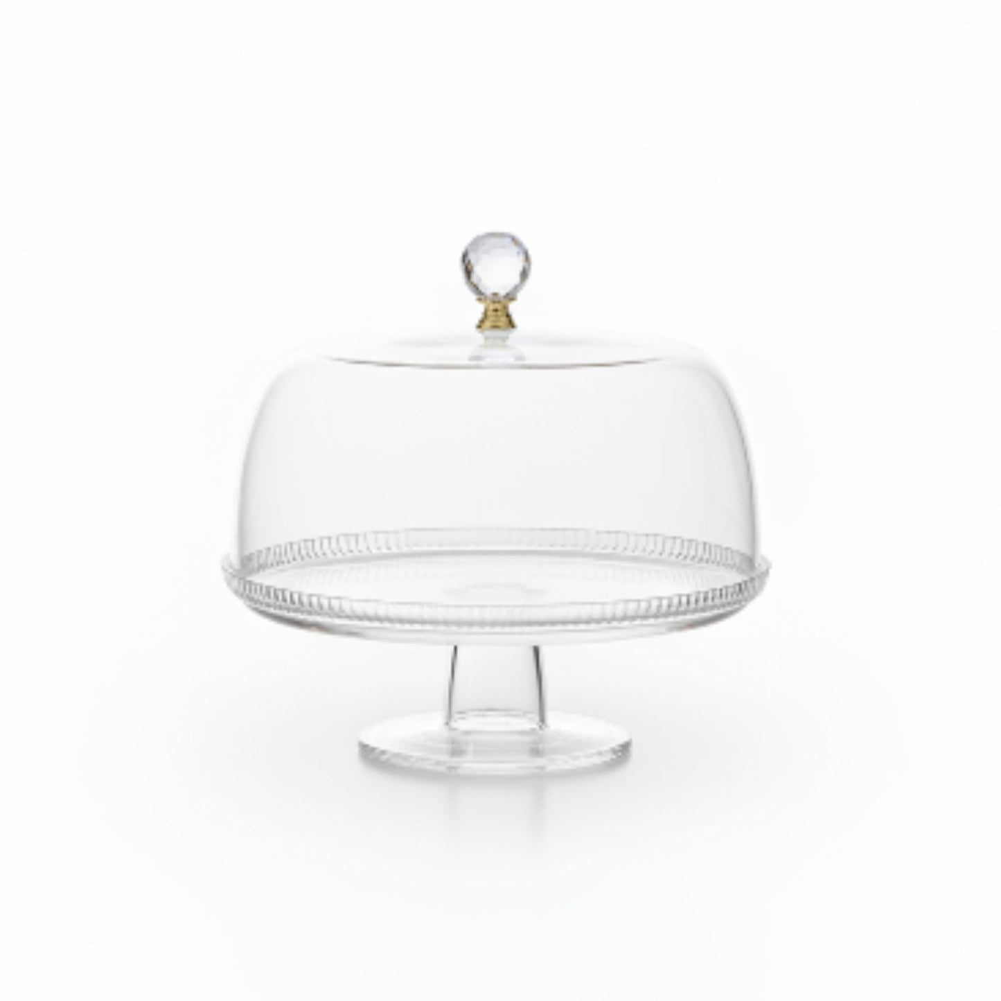29cm Round Elegant Acrylic Cake Dome - Footed Cake Stand with Lid - Clear