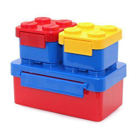 Stackable Lego Inspired Lunch Box - 3pc