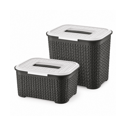 2pc Bager Bella Storage Box Set with Handles – 4L & 6L